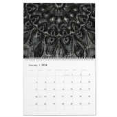Charcoal Mandala Kalender (Jan 2026)