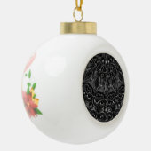 Charcoal Mandala Keramik Kugel-Ornament (Links)