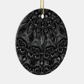 Charcoal Mandala Keramik Ornament (Rechts)