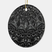 Charcoal Mandala Keramik Ornament (Links)