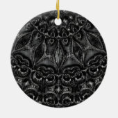 Charcoal Mandala Keramik Ornament (Hinten)