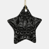 Charcoal Mandala Keramik Ornament (Rechts)