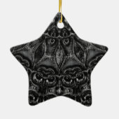 Charcoal Mandala Keramik Ornament (Hinten)