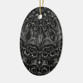 Charcoal Mandala Keramik Ornament (Links)