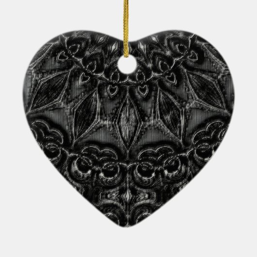 Charcoal Mandala Keramik Ornament (Hinten)