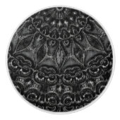 Charcoal Mandala Keramikknauf (Vorderseite)