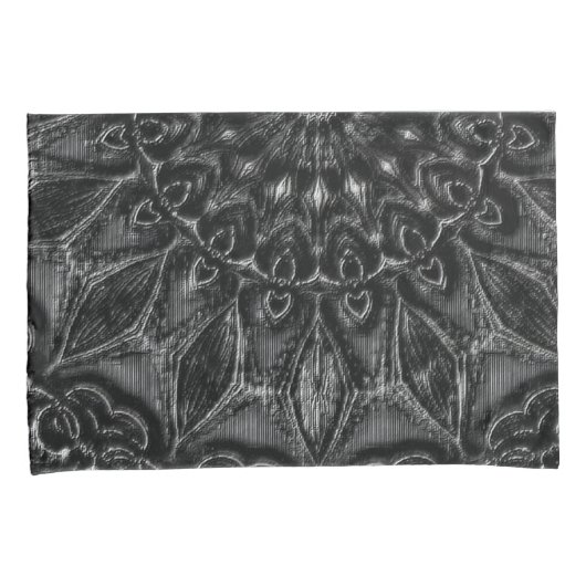 Charcoal Mandala Kissenbezug (Vorderseite-Rechts)