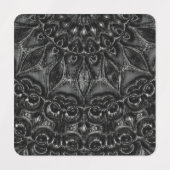 Charcoal Mandala Labels Etiketten (Design 2)