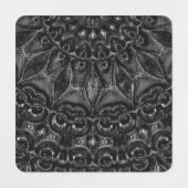 Charcoal Mandala Labels Etiketten (Design 1)