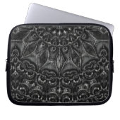 Charcoal Mandala Laptop Sleeve (Vorderseite)