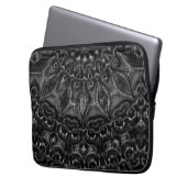 Charcoal Mandala Laptopschutzhülle (Vorderseite Links)