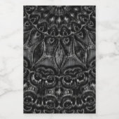 Charcoal Mandala Lebensmitteletikett (Einzelnes Label)