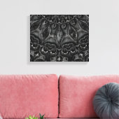 Charcoal Mandala Leinwanddruck (Insitu (Wohnzimmer))