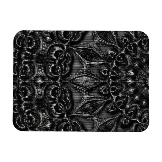 Charcoal Mandala Magnet (Horizontal)