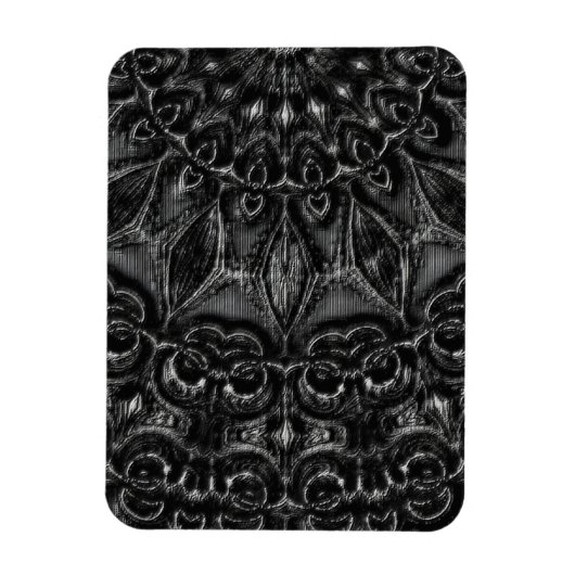 Charcoal Mandala Magnet (Vertikal)