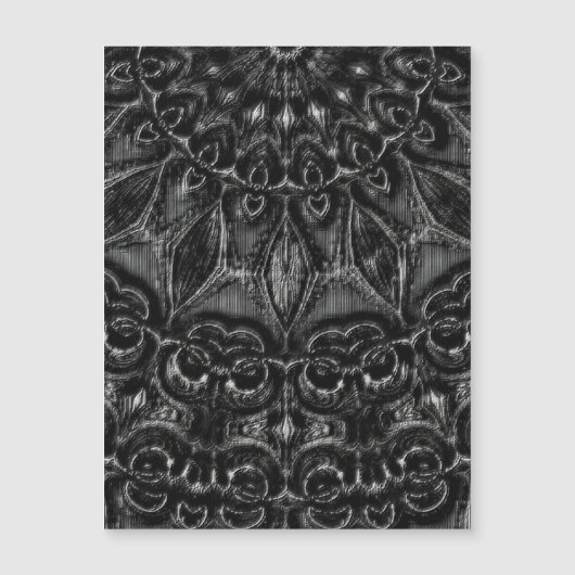 Charcoal Mandala Magnetkarte (Vorderseite)