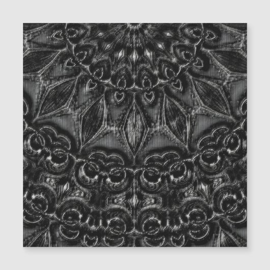 Charcoal Mandala Magnetkarte (Vorderseite)