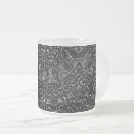Charcoal Mandala Mattglastasse (VorderseiteRechts)