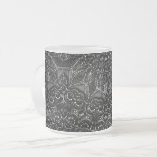Charcoal Mandala Mattglastasse (Vorderseite Links)