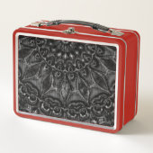 Charcoal Mandala Metal Lunch Box (Vorderseite)