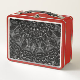 Charcoal Mandala Metal Lunch Box