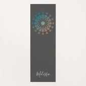 Charcoal Mandala Mindfulness Yoga Mat Yogamatte (Vorderseite)