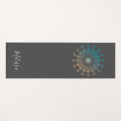 Charcoal Mandala Mindfulness Yoga Mat Yogamatte (Vorderseite (Horizontal))