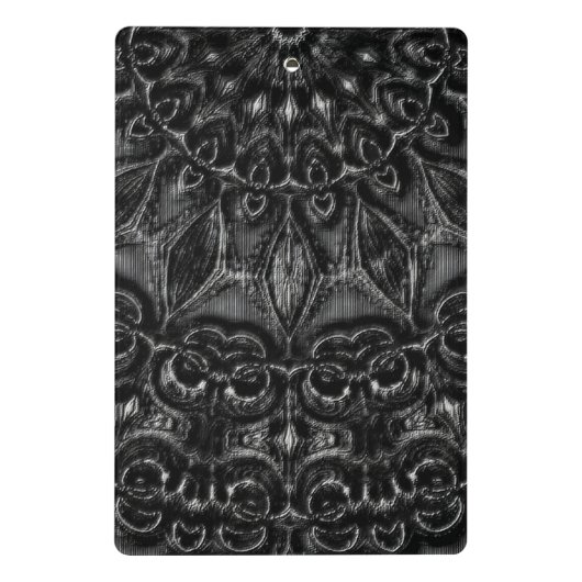 Charcoal Mandala Mini Klemmbrett (Rückseite)