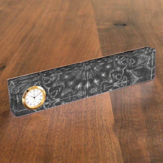 Charcoal Mandala Namensplakette (Seite)