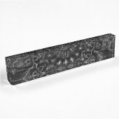 Charcoal Mandala Namensplakette