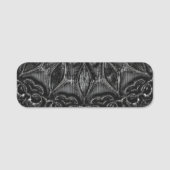 Charcoal Mandala Namensschild (Vorderseite)