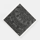 Charcoal Mandala Napkins Serviette (Ecke)