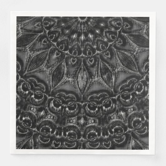 Charcoal Mandala Napkins Serviette (Vorderseite)