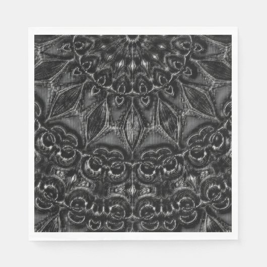 Charcoal Mandala Napkins Serviette (Vorderseite)