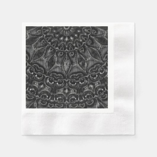 Charcoal Mandala Napkins Serviette (Vorderseite)