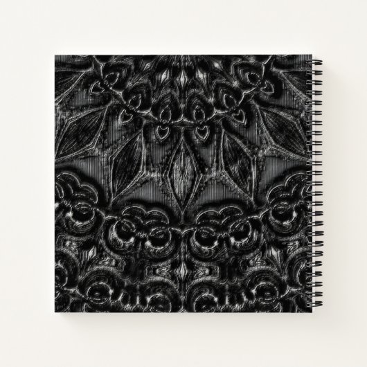Charcoal Mandala Notebook Notizblock (Rückseite)