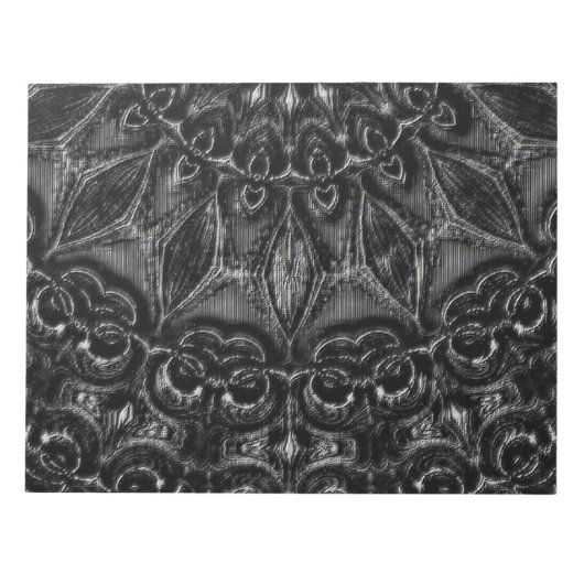 Charcoal Mandala Notepad Notizblock (Vorderseite)