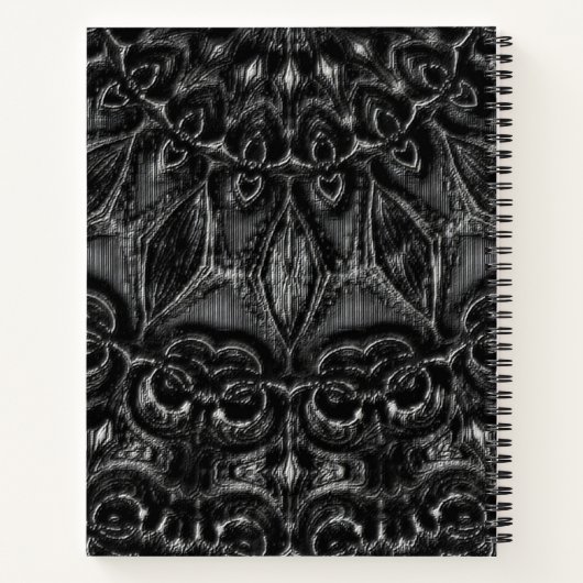 Charcoal Mandala Notizblock (Rückseite)