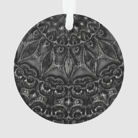 Charcoal Mandala Ornament (Rückseite)
