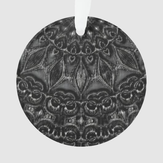 Charcoal Mandala Ornament (Vorderseite)