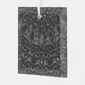 Charcoal Mandala Ornament Aus Glas (Vorderseite links)