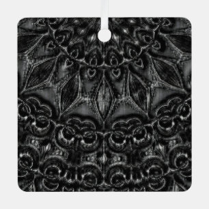 Charcoal Mandala Ornament Aus Metall
