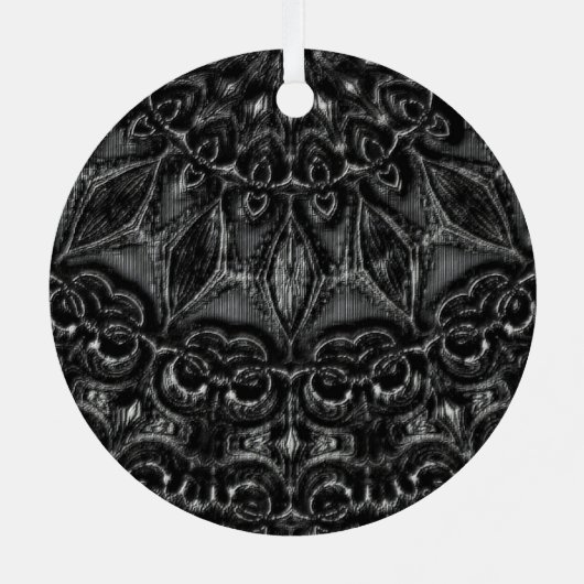 Charcoal Mandala Ornament Aus Metall (Rückseite)