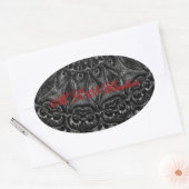 Charcoal Mandala Ovaler Aufkleber (Umschlag)
