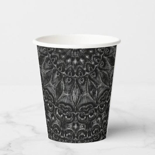 Charcoal Mandala Pappbecher (Vorderseite)