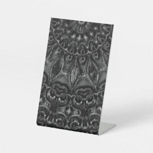 Charcoal Mandala Pedestal Sign Sockelschild