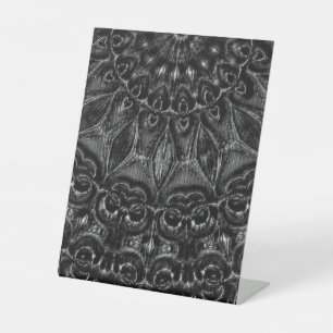 Charcoal Mandala Pedestal Sign Sockelschild