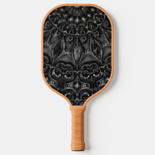 Charcoal Mandala Pickleball Schläger (Vorderseite)