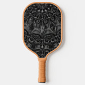 Charcoal Mandala Pickleball Schläger (Rückseite)
