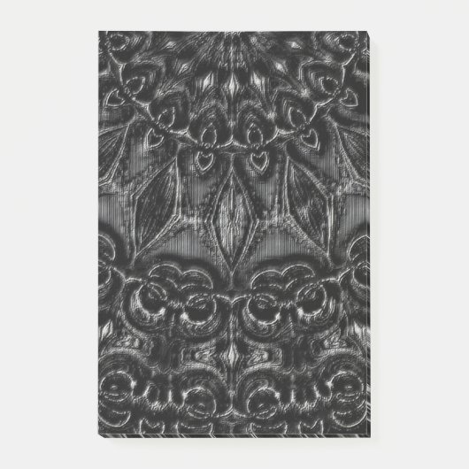 Charcoal Mandala Post-it Notes Klebezettel (Vorderseite)